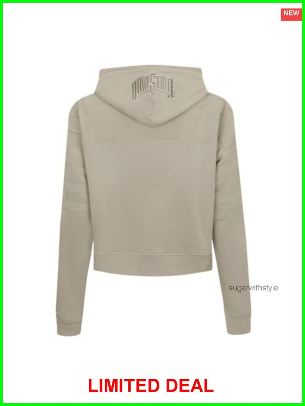 Women's Crop Hoodie Brushed Back French Terry Pullover Thumbholes